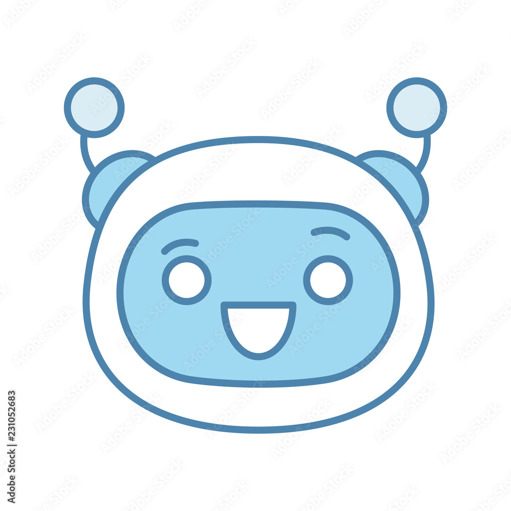 Excited robot emoji color icon Excited robot emoji color icon
