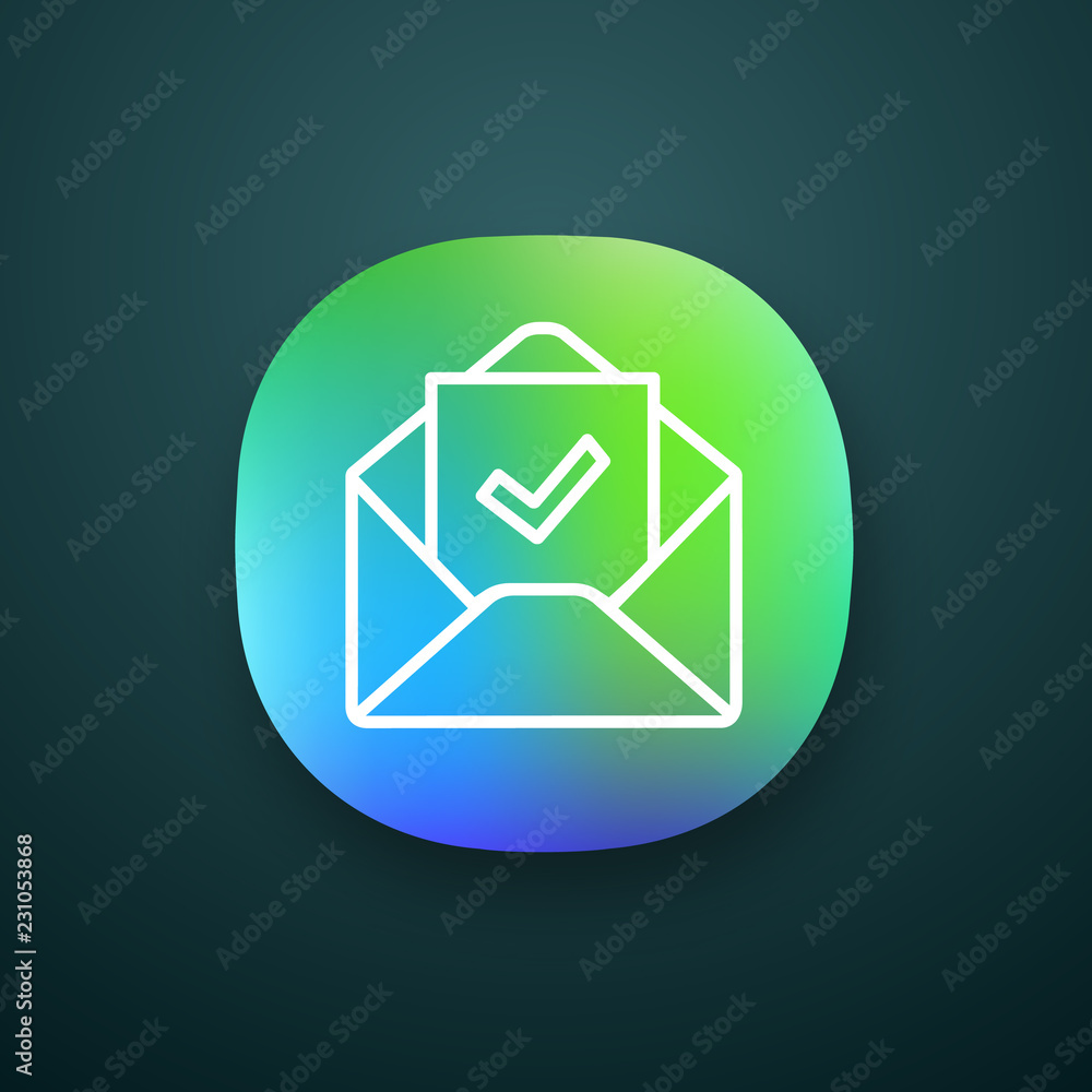 Email confirmation app icon Email confirmation app icon