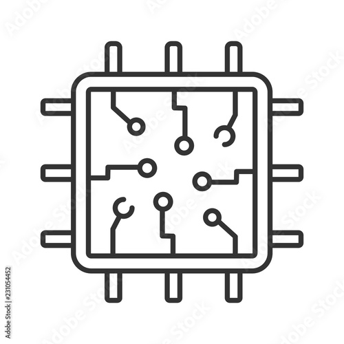 Chip linear icon
