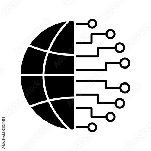 Big data glyph icon