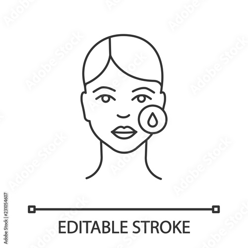Makeup removal linear icon