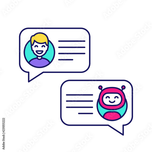 Support chatbot color icon