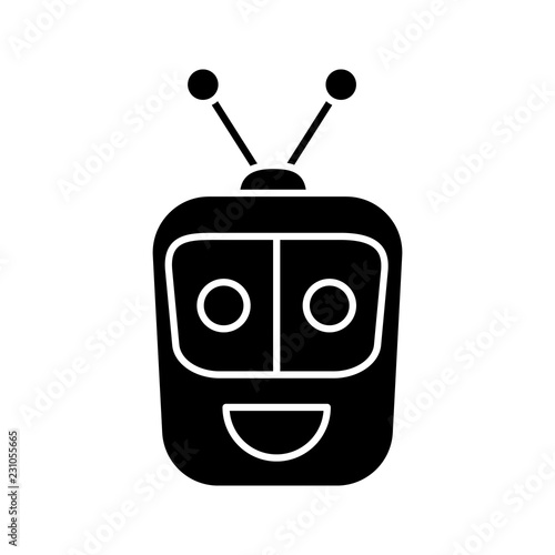 Chatbot glyph icon