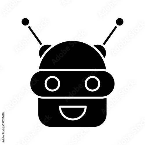 Chatbot glyph icon
