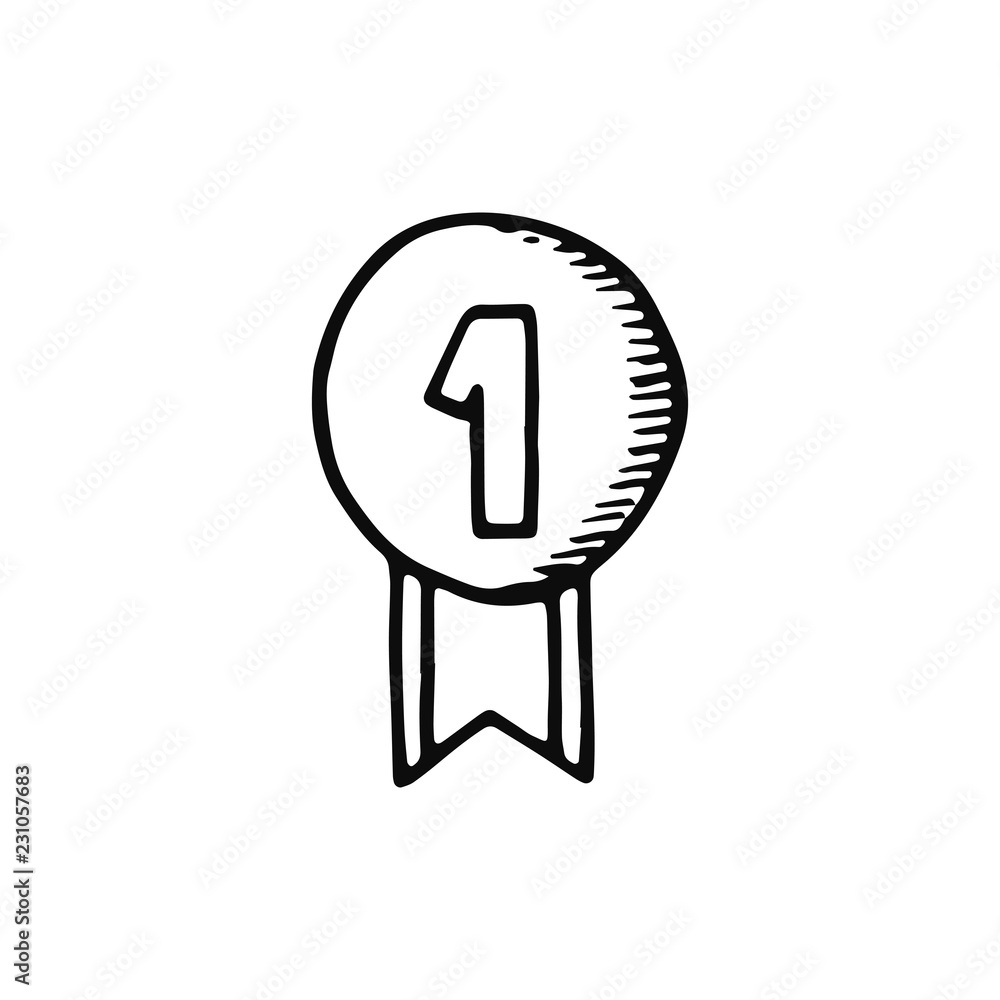 medal icon. isolated black object medal icon. isolated black object