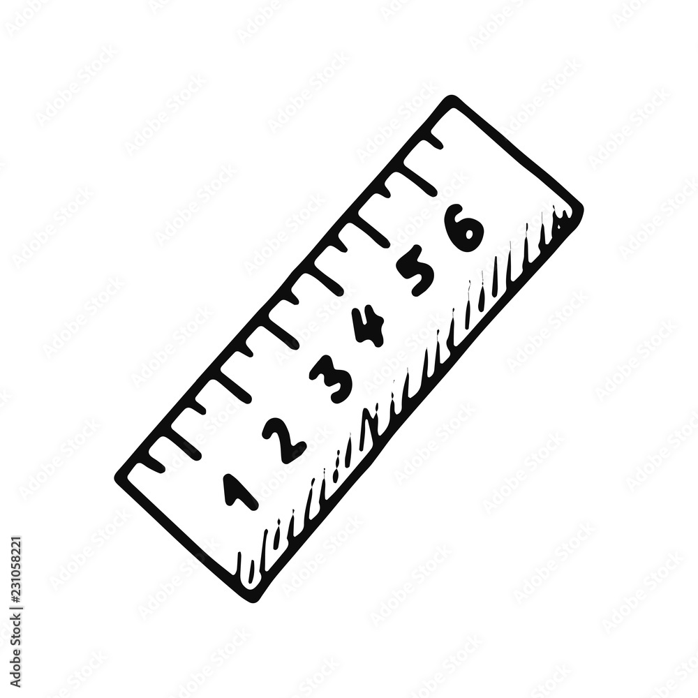 ruler icon. isolated black object ruler icon. isolated black object
