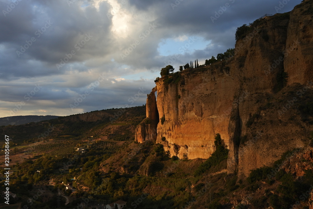 Ronda in the sunset 