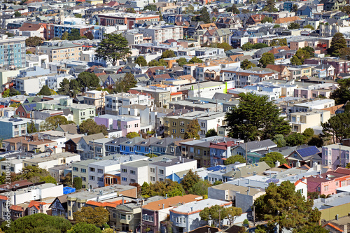 Aerial view of a residential district of San Francisco © gdvcom