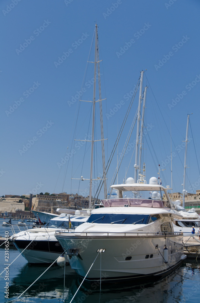 Vessel in Marine Station of Valletta