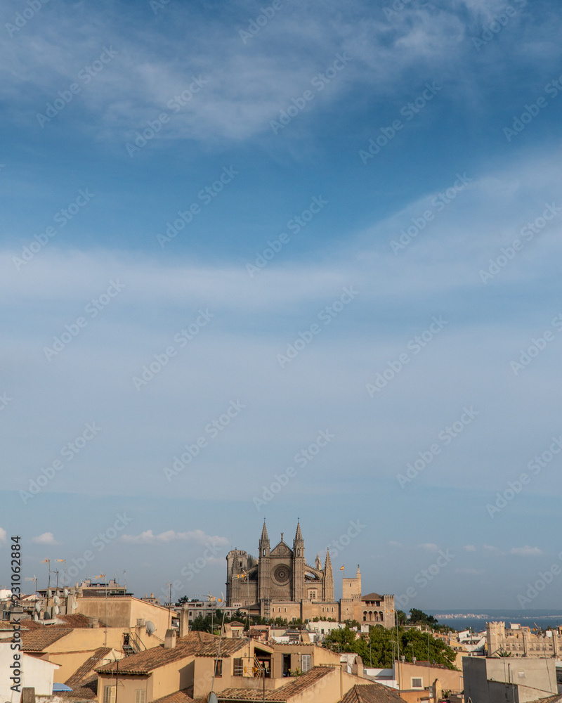 View at the old town in Palma de Mallorca