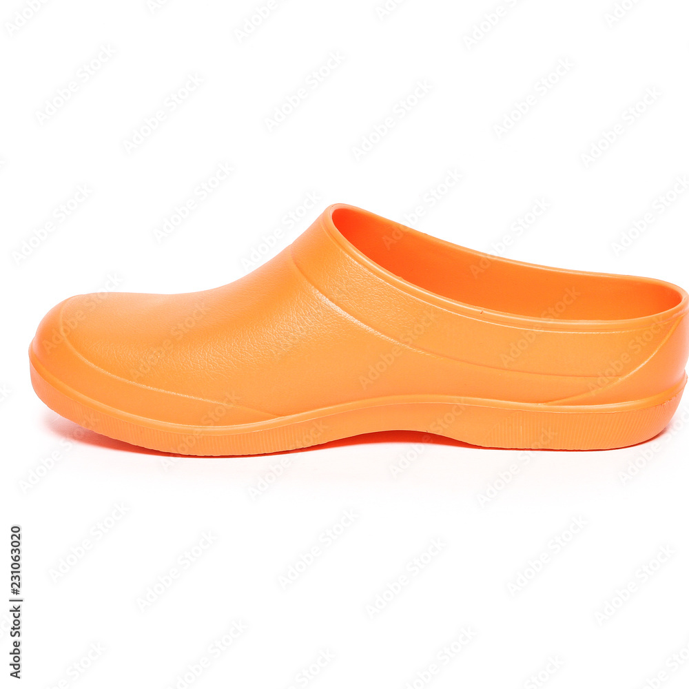 Rubber winter boots isolated on white Rubber winter boots isolated on white