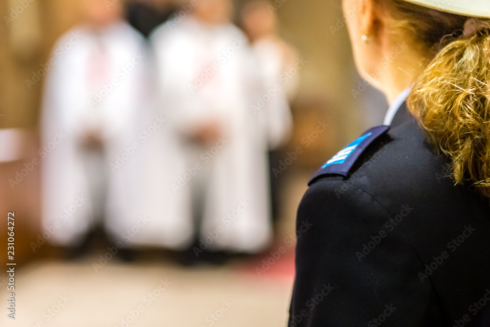 Obraz premium Italian municipal police at a ceremony