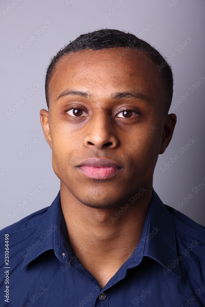 Fototapeta premium Portrait of a beautiful black man