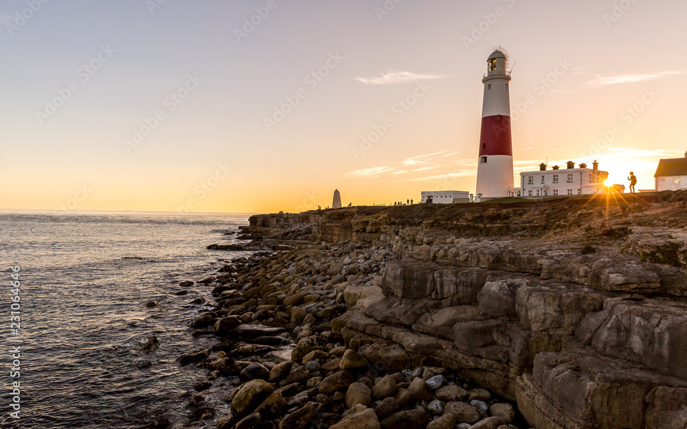 Naklejka premium Sunset at Portland Bill, 20 October 2018