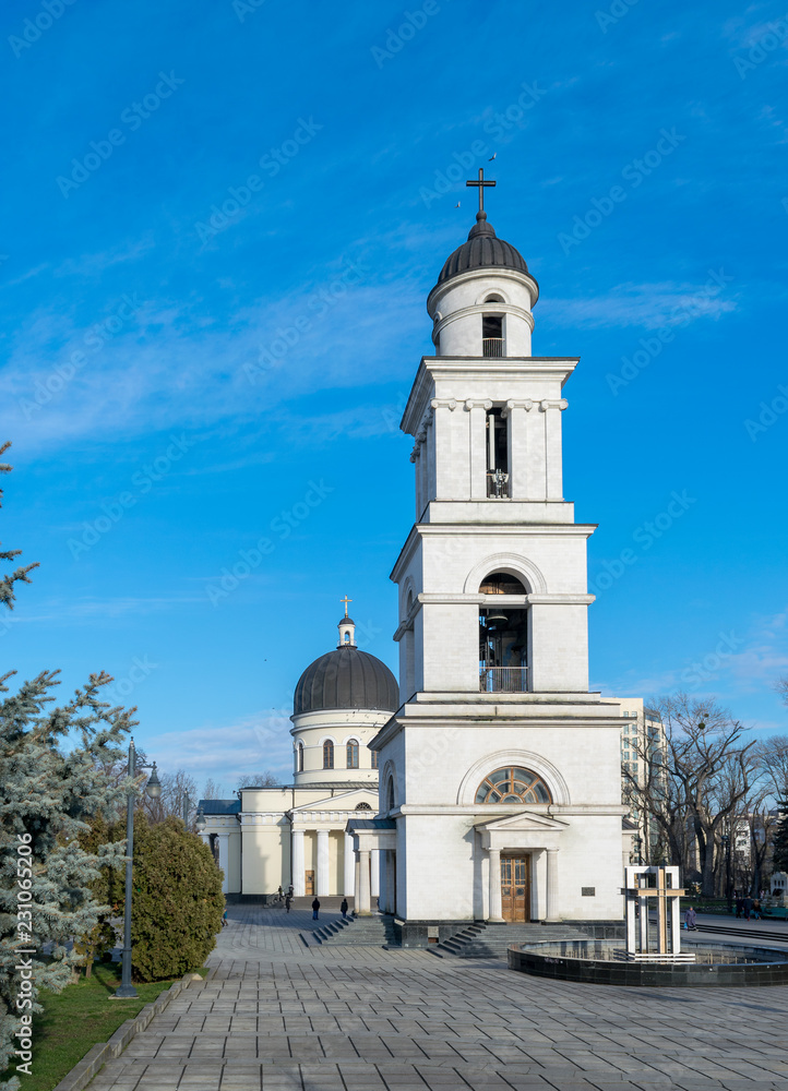 The Metropolitan Cathedral Nativity of the Lord, the main cathedral of the Moldovan Orthodox Church in Central Chisinau, Moldova