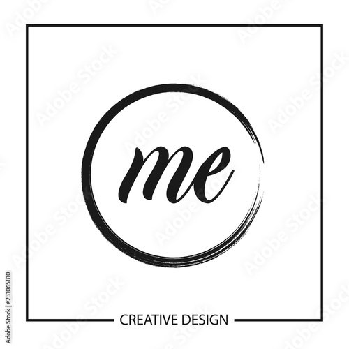Initial Letter ME Logo Template Design Vector Illustration
