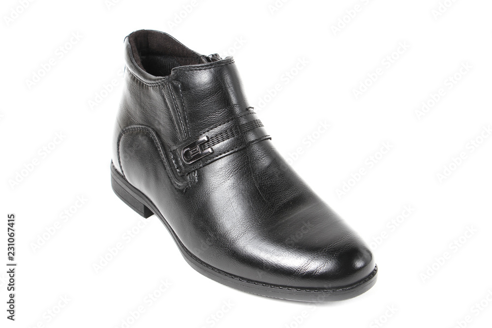 Mans demi-season leather shoes isolated on wthite Mans demi-season leather shoes isolated on wthite