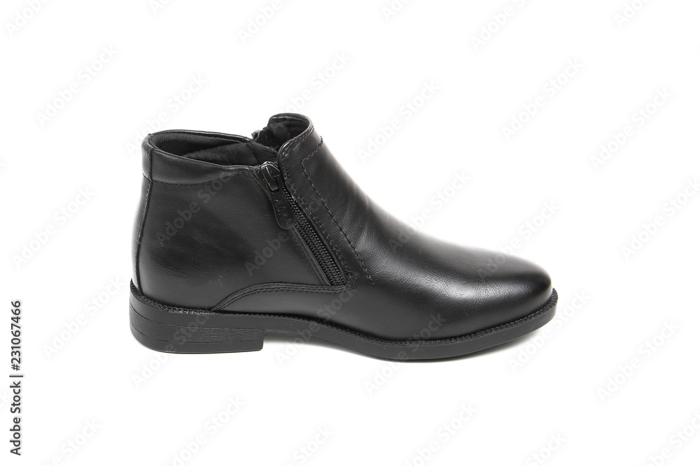 Mans demi-season leather shoes isolated on wthite Mans demi-season leather shoes isolated on wthite