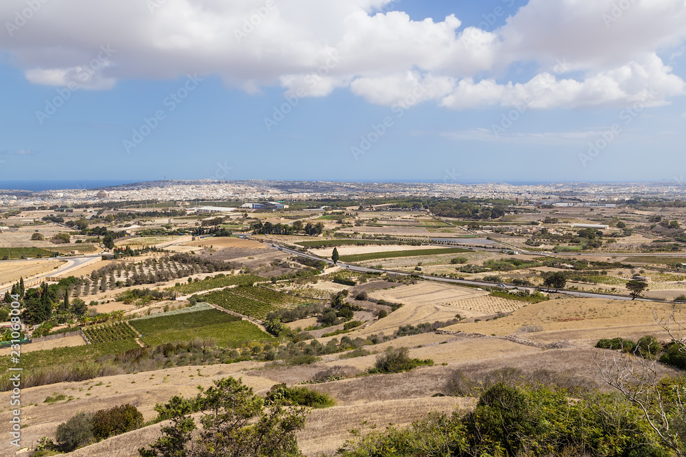 Mdina, Malta. View from the fortress wall