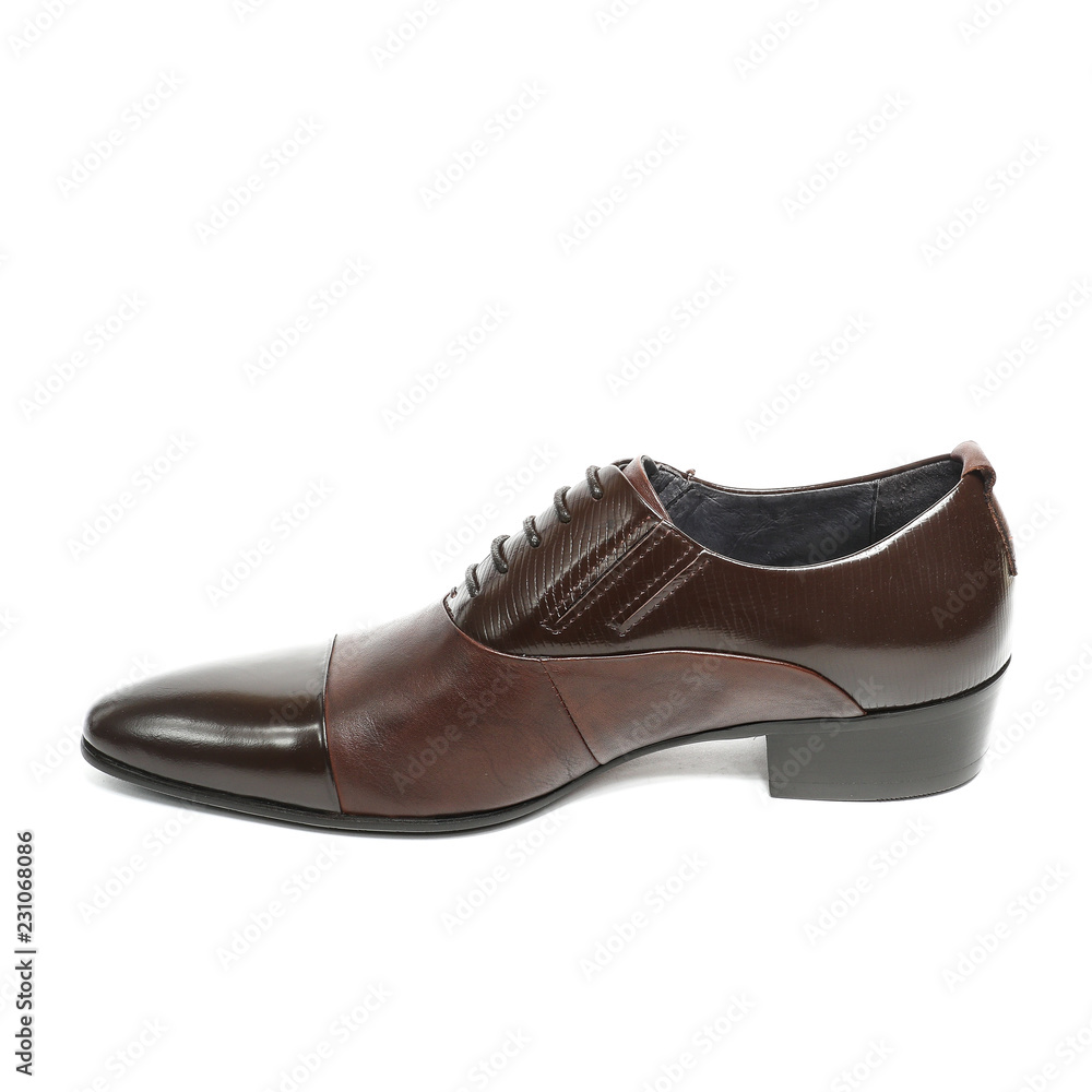 Office leathers man shoes isolated on white Office leathers man shoes isolated on white