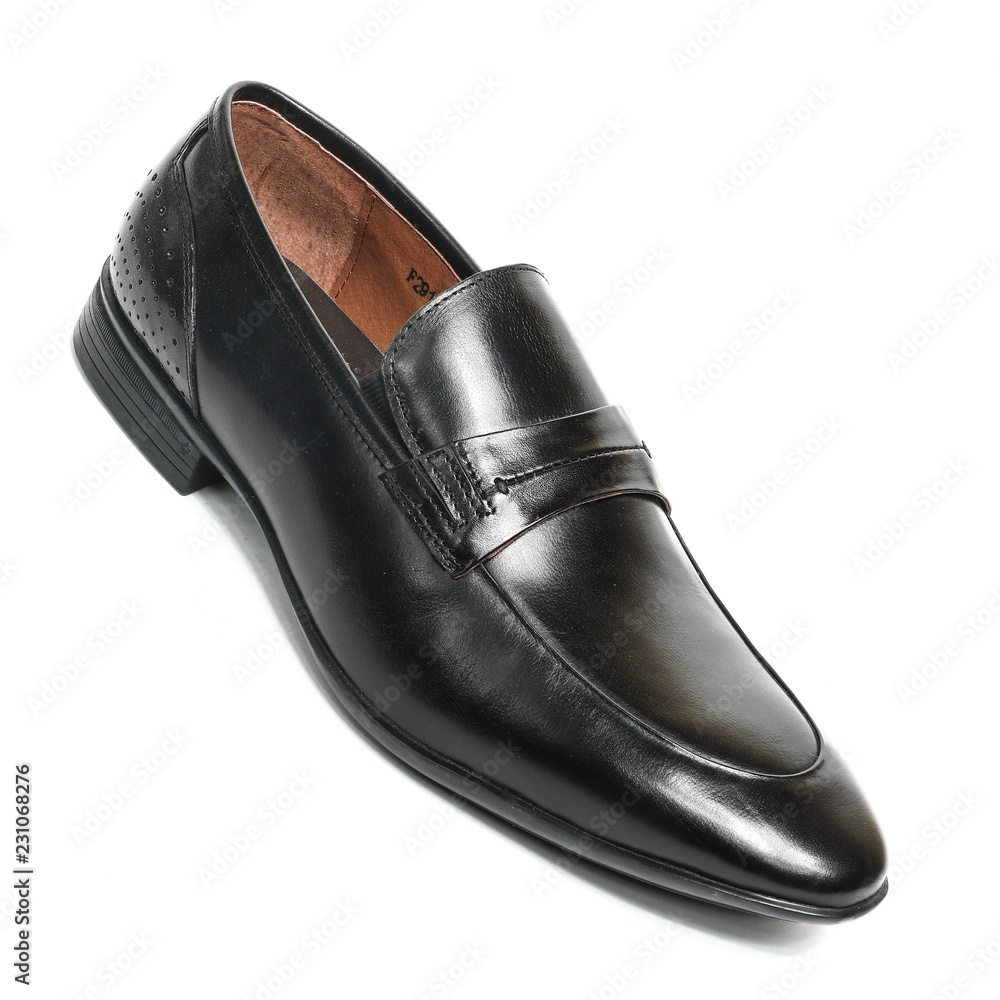 Office leathers man shoes isolated on white Office leathers man shoes isolated on white