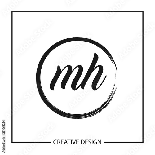 Initial Letter MH Logo Template Design Vector Illustration