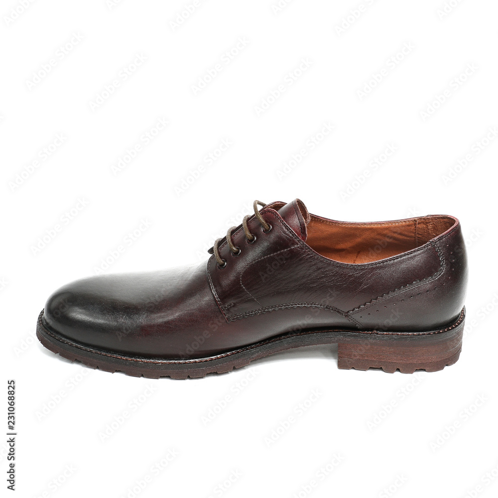 Office leathers man shoes isolated on white Office leathers man shoes isolated on white