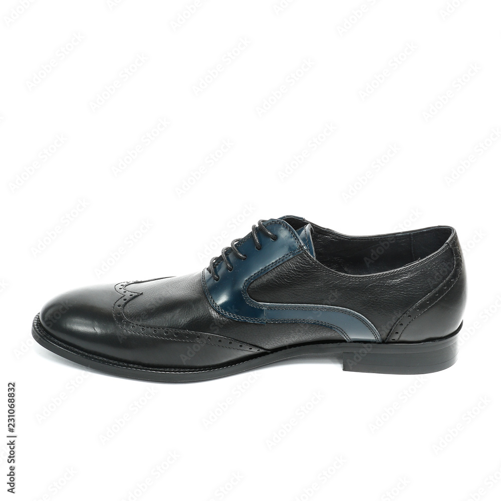 Office leathers man shoes isolated on white Office leathers man shoes isolated on white