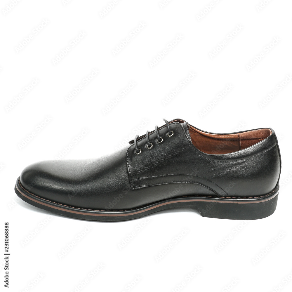 Office leathers man shoes isolated on white Office leathers man shoes isolated on white