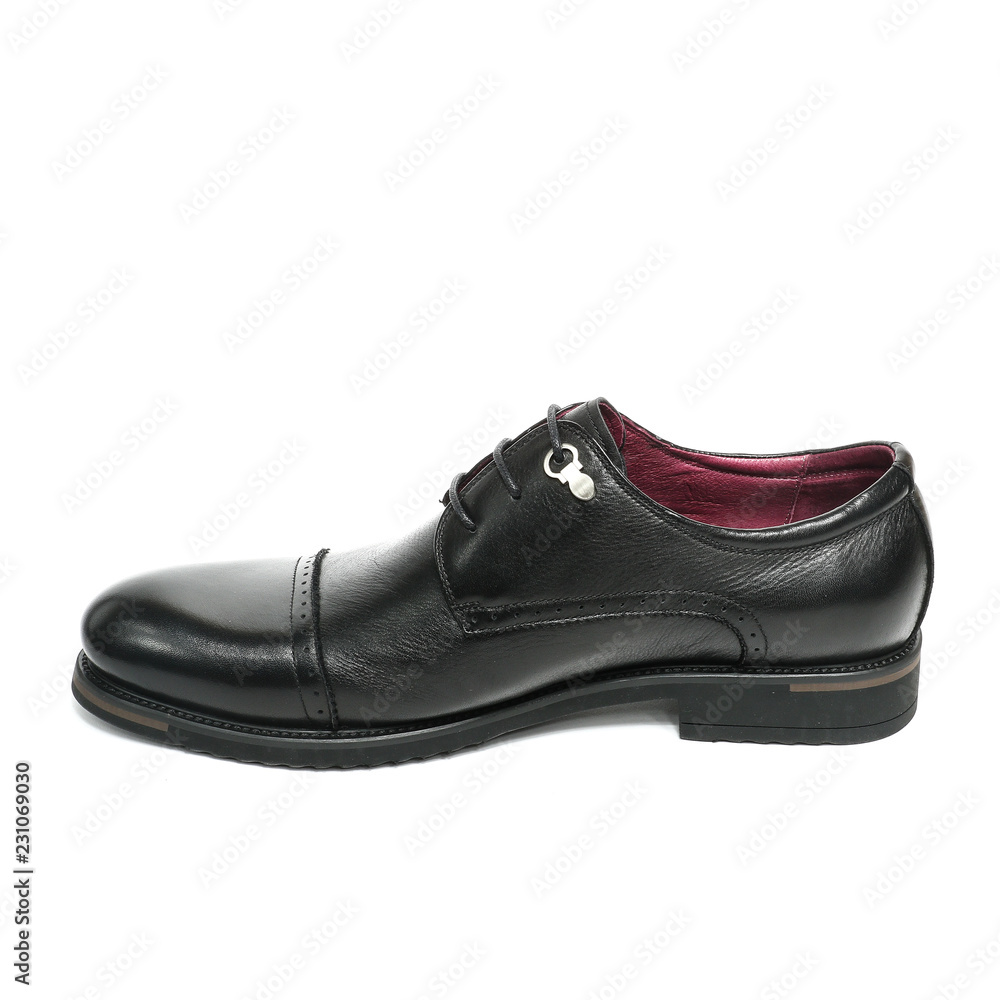 Office leathers man shoes isolated on white Office leathers man shoes isolated on white