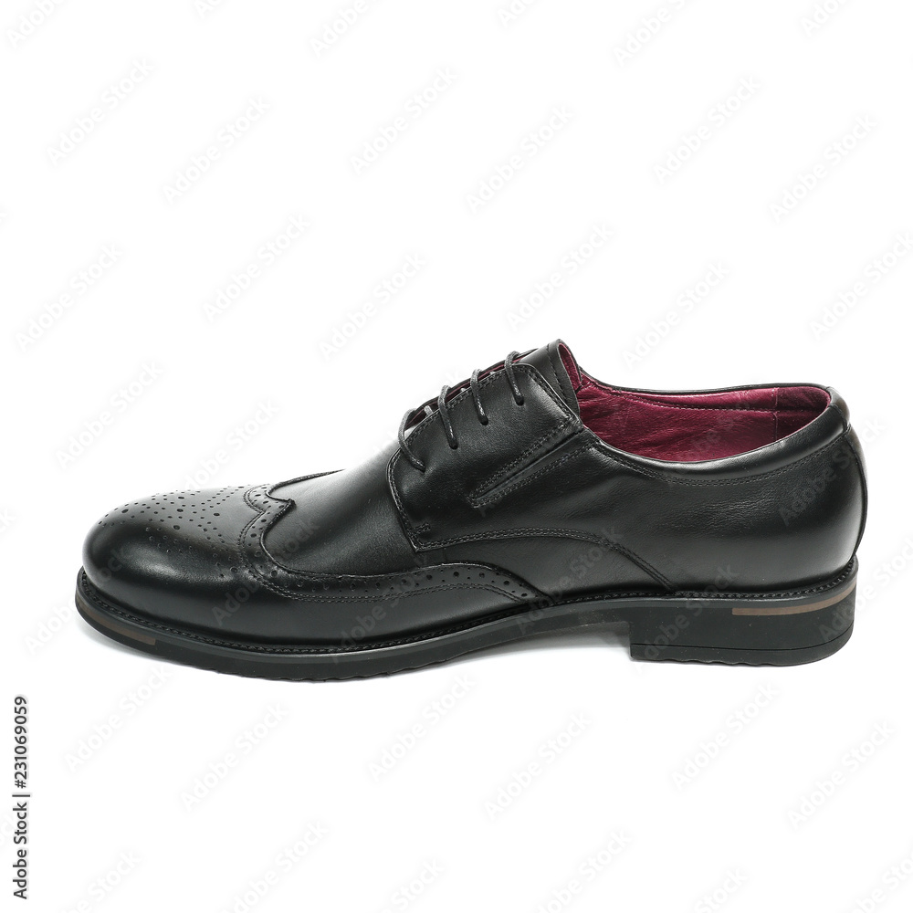 Office leathers man shoes isolated on white Office leathers man shoes isolated on white