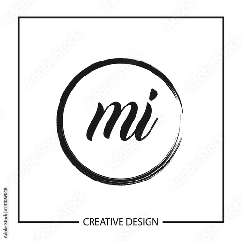 Initial Letter MI Logo Template Design Vector Illustration