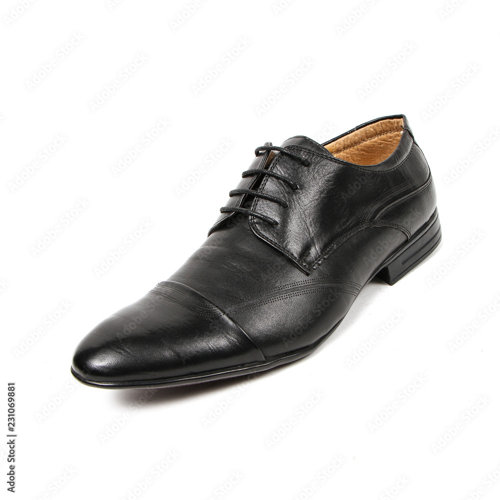 Office leathers man shoes isolated on white Office leathers man shoes isolated on white