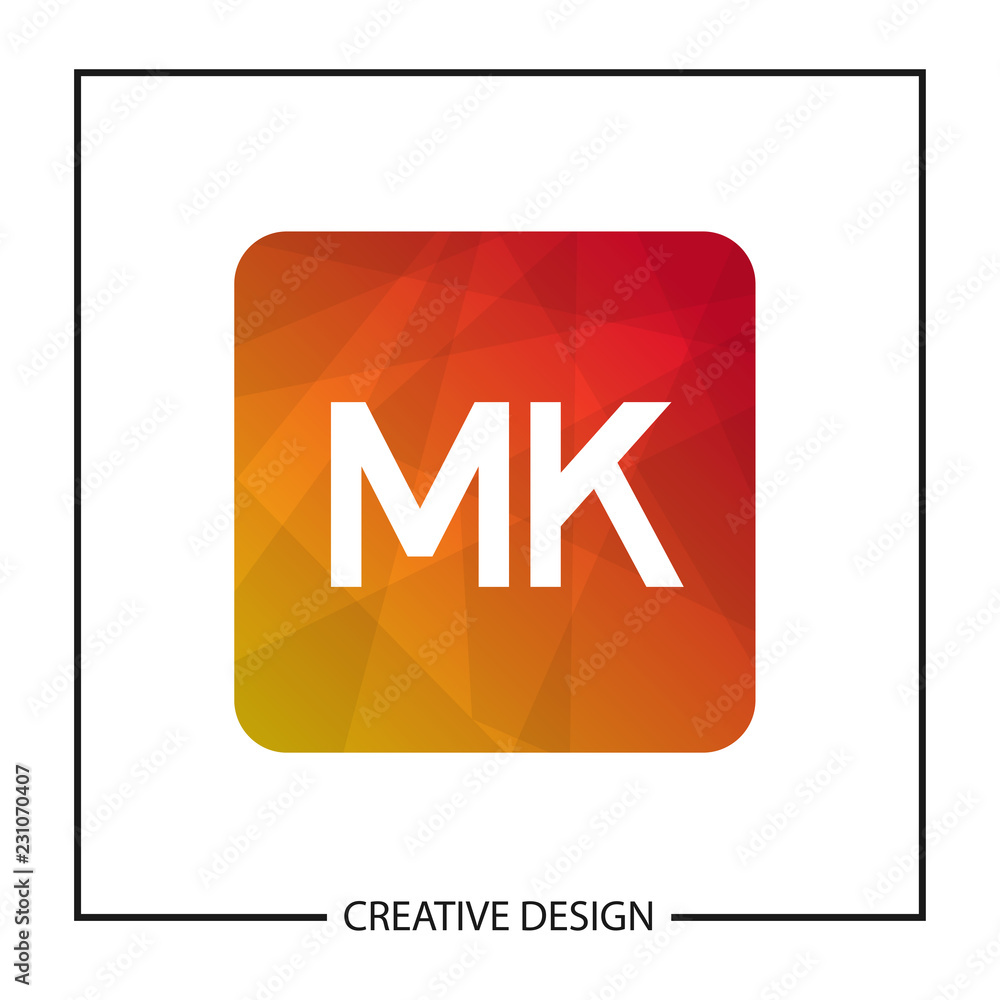 Obraz premium Initial Letter MK Logo Template Design Vector Illustration