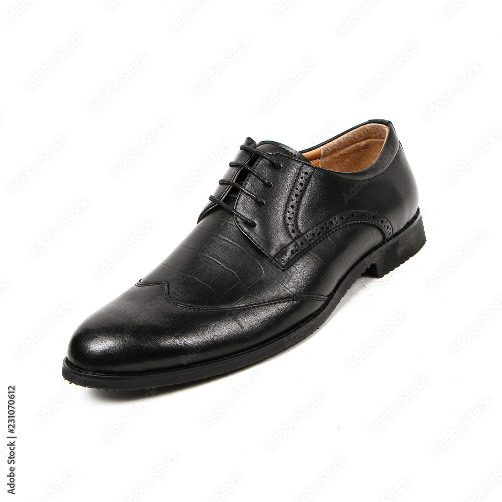 Office leathers man shoes isolated on white Office leathers man shoes isolated on white