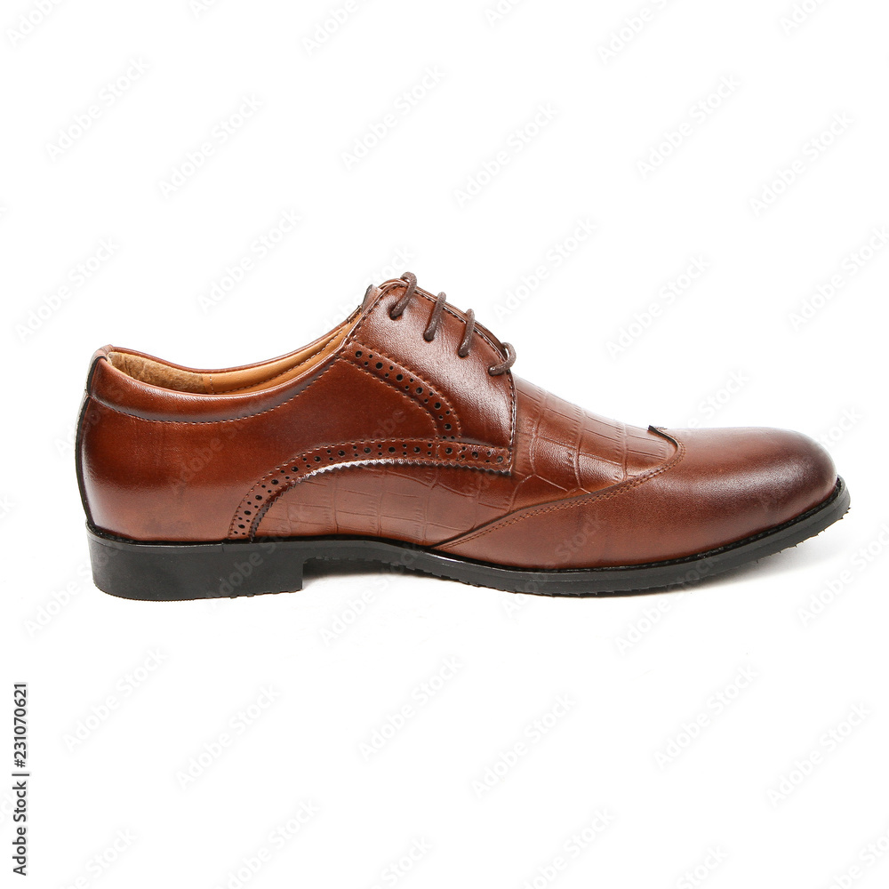 Office leathers man shoes isolated on white Office leathers man shoes isolated on white