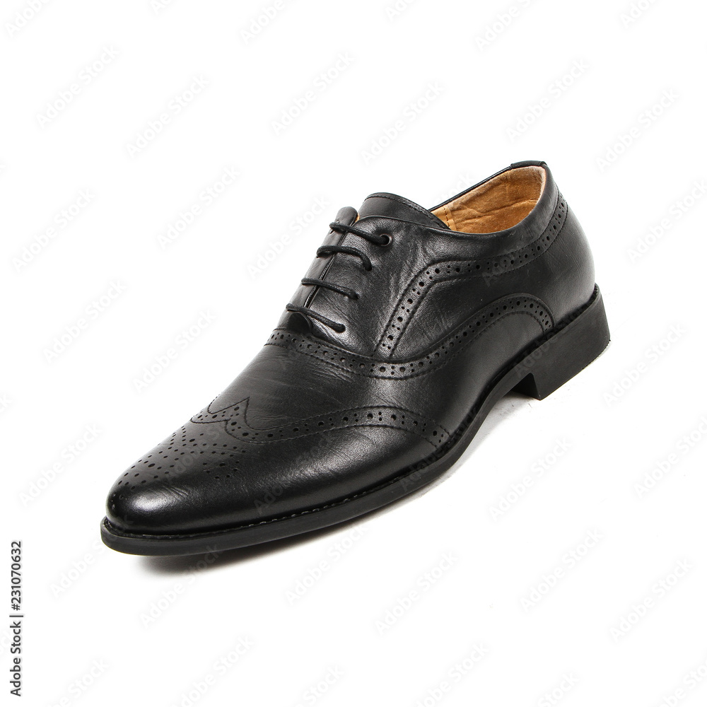 Office leathers man shoes isolated on white Office leathers man shoes isolated on white