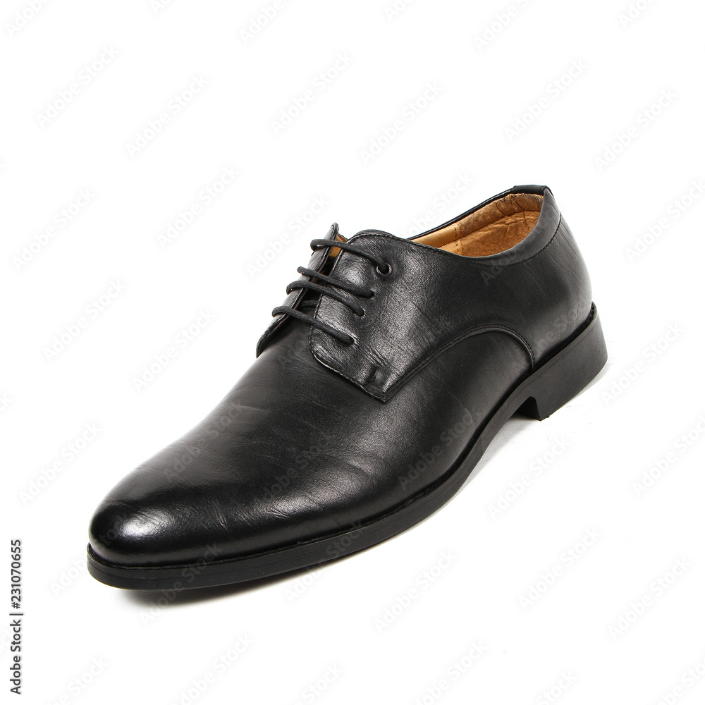 Office leathers man shoes isolated on white Office leathers man shoes isolated on white
