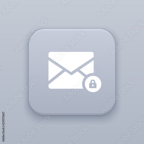 Block a email button, best vector