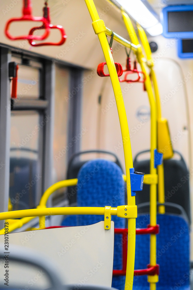 The image of the bus interior The image of the bus interior
