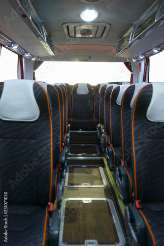 The image of the bus interior