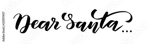 Brush calligraphy Dear Santa