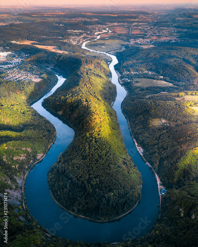 The Saar river in between France and Germany