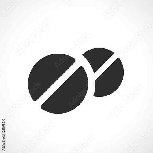 Round medical tablet icon