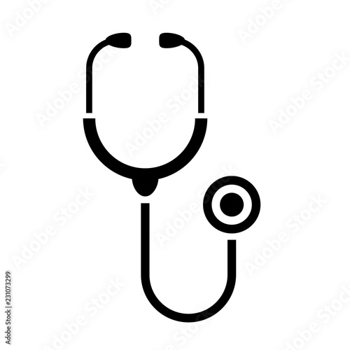 Stethoscope vector medical sign