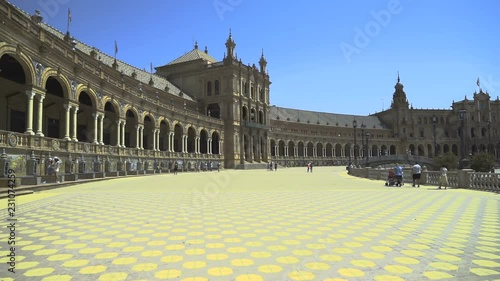 Beautiful Plaza de España Avenue in Seville