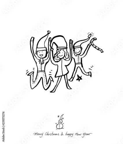 Wallpaper Mural 크리스마스 / 손으로 그린 성탄절 포스터 Torontodigital.ca