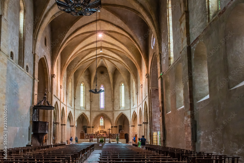 Church of the Abbey of San Volusien. Ariege Foix France Church of the Abbey of San Volusien. Ariege Foix France
