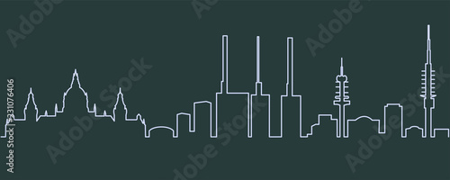 Hannover Single Line Skyline
