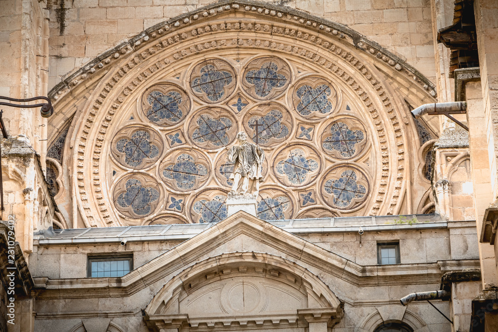 architectural detail of St Mary s Cathedral of Toledo in spain